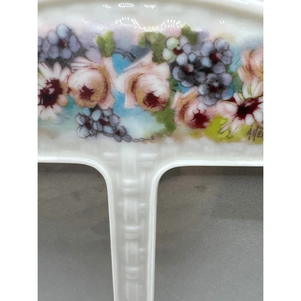 Vintage Terragrafics 1990 Handcrafted Porcelain Double Floral Picture Frame